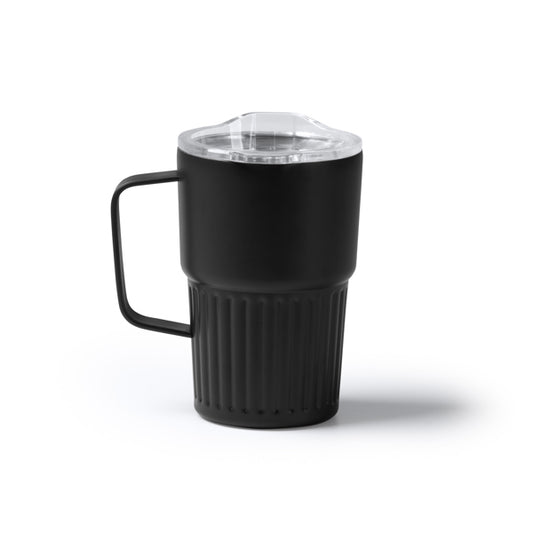 Stamina NUBEX Recycled stainless steel thermal cup 450 ml in black - promotional merchandise printed with your company logo