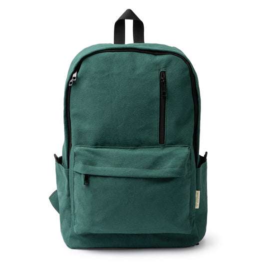 Stamina HUDSON Recycled cotton backpack in dark green - promotional merchandise printed with your company logo