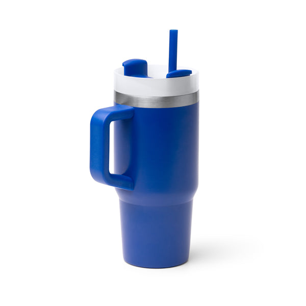 Stamina GOTEX Recycled stainless steel mug 400 ml in white - promotional merchandise printed with your company logo