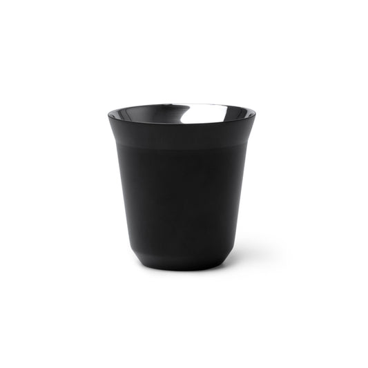 Stamina COSIK Recycled stainless steel cup 160 ml in black - promotional merchandise printed with your company logo