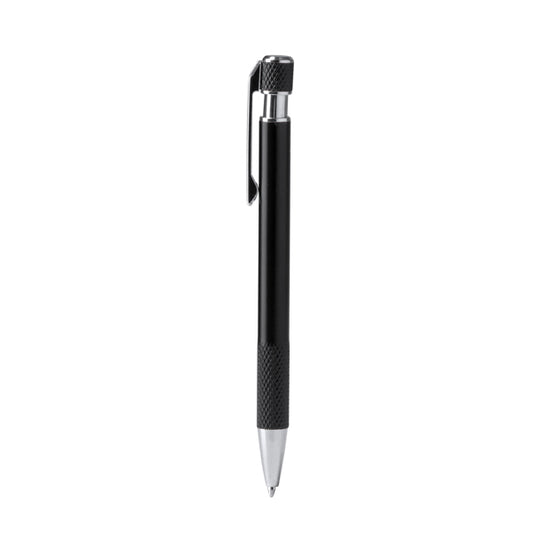 Stamina BLOMY Recycled aluminium ball pen in black - promotional merchandise printed with your company logo