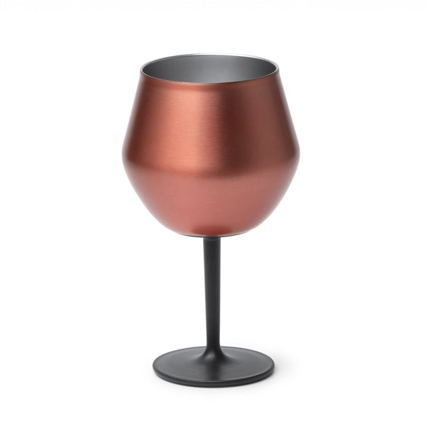 Stamina FRADES Stainless steel stemmed cup 380 ml in white - promotional merchandise printed with your company logo