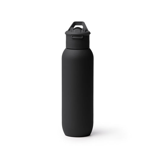 Stamina BULGON Recycled stainless steel thermal bottle in black - promotional merchandise printed with your company logo