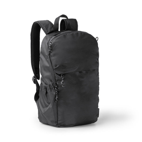 Stamina TRAXLER RPET backpack in black - promotional merchandise printed with your company logo