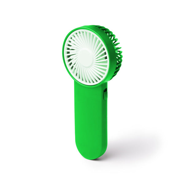 Stamina PISTOL ABS hand fan in white - promotional merchandise printed with your company logo