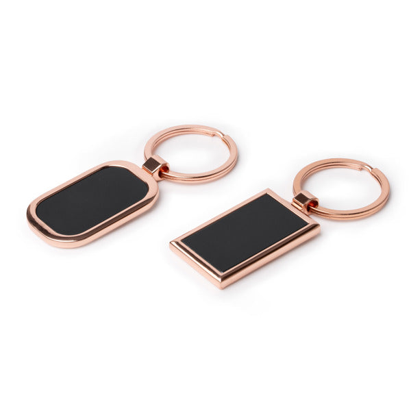 Stamina BELSAN Metal keyring in rectangular - promotional merchandise printed with your company logo