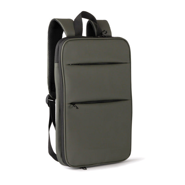 Stamina LEONEL PU leather backpack in black - promotional merchandise printed with your company logo