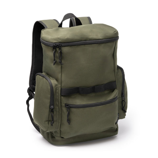 Stamina CAMERON 600D RPET backpack in black - promotional merchandise printed with your company logo