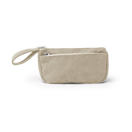 Stamina FEREZ Corduroy toiletry bag in beige - promotional merchandise printed with your company logo
