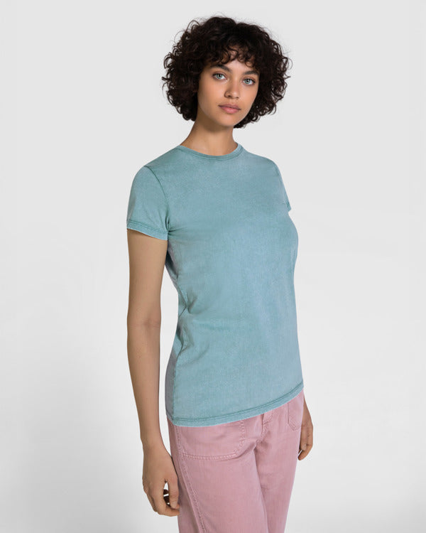 ROLY FIYI Women's T-shirt in sweet yellow wash - promotional clothing printed with your company logo