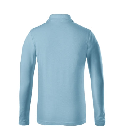 MALFINI PIQUE POLO LS Kids' polo shirt in sky blue - promotional clothing printed with your company logo