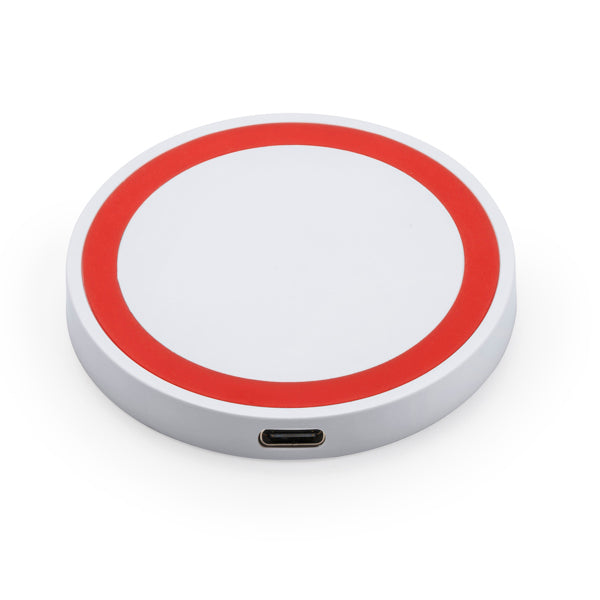 Stamina LANDER ABS wireless charger in black - promotional merchandise printed with your company logo