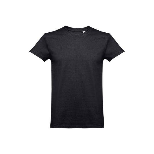 THC ANKARA promotional t-shirt in black (detail view) with custom logo branding