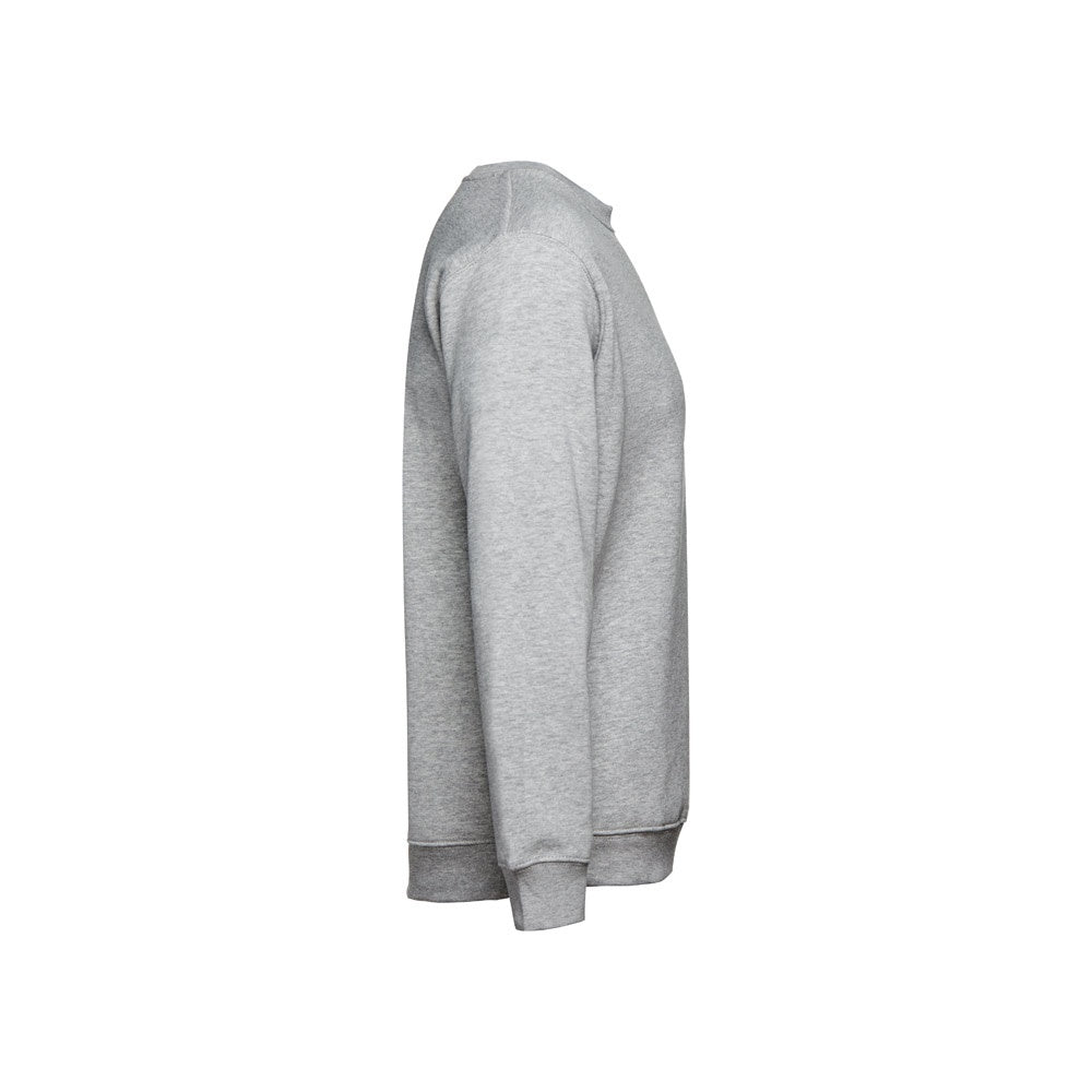 THC DELTA promotional sweatshirt in heather light grey (detail view) with custom logo branding