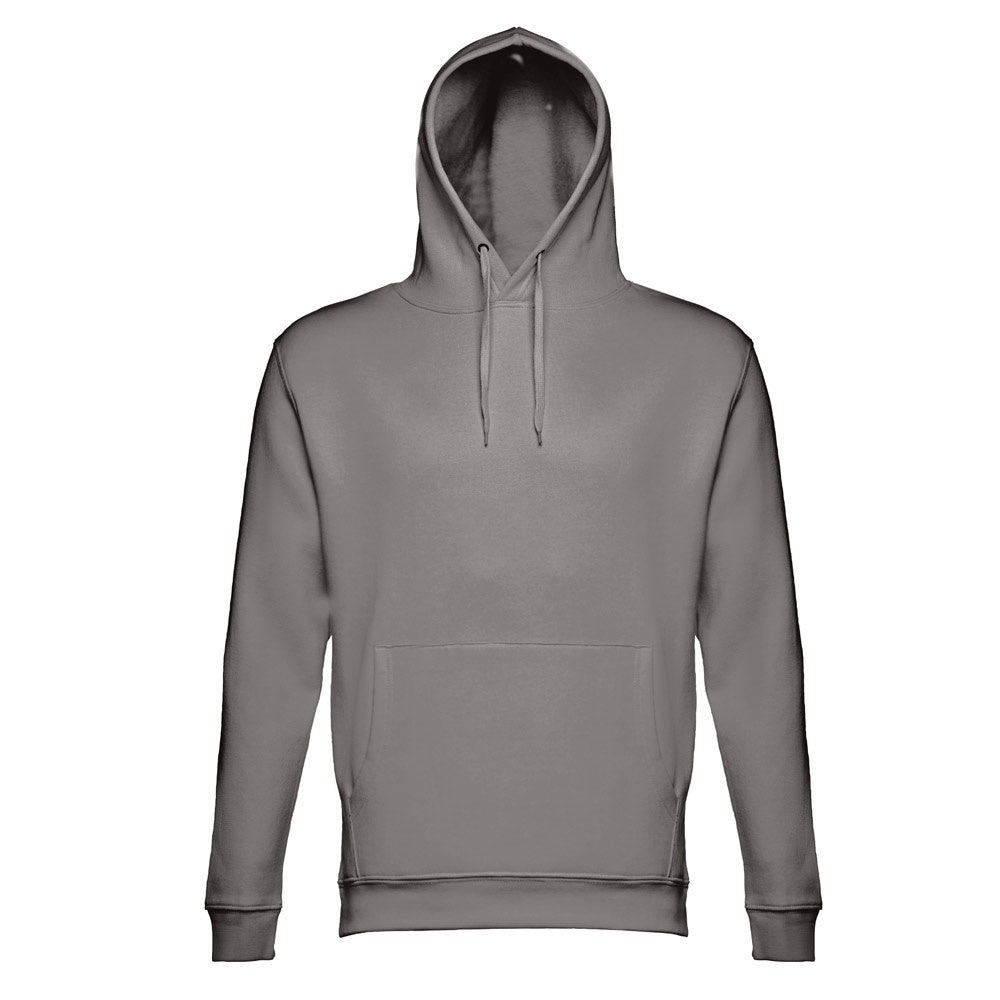 THC PHOENIX promotional hoodie in grey (detail view) with custom logo branding