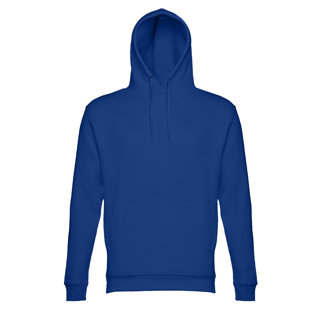 THC PHOENIX promotional hoodie in royal blue (detail view) with custom logo branding