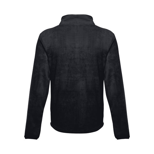 THC HELSINKI promotional jacket in black (detail view) with custom logo branding