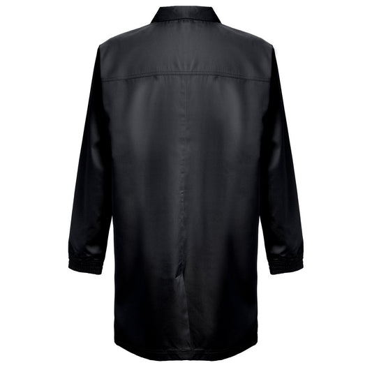 THC MINSK promotional workwear garment in black (detail view) with custom logo branding