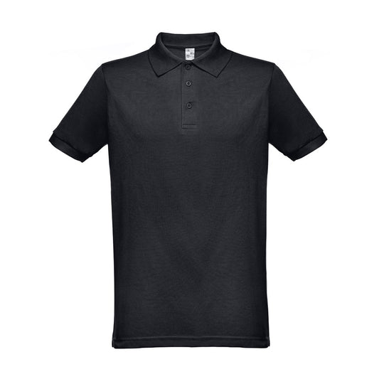 THC BERLIN 3XL promotional polo shirt in black with custom logo branding