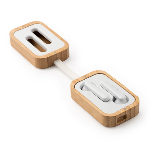 Stamina BLUES 5.0 wireless headphones in beige - promotional merchandise printed with your company logo