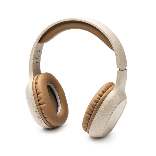 Stamina NORBY Wheat fibre headphones in beige - promotional merchandise printed with your company logo