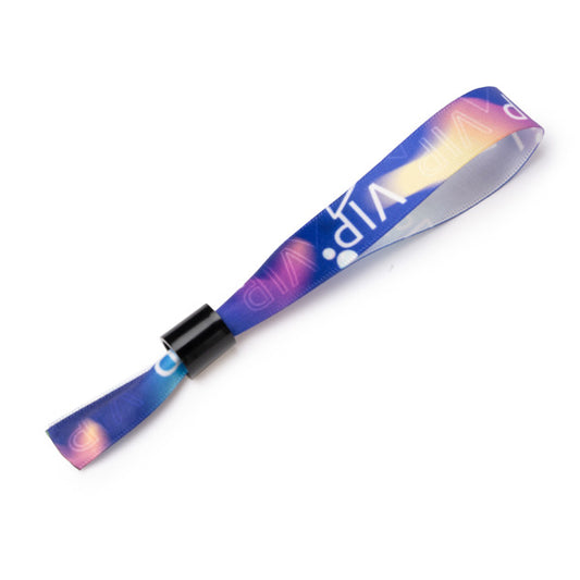Stamina SPRING Adjustable polyester wristband in white - promotional merchandise printed with your company logo