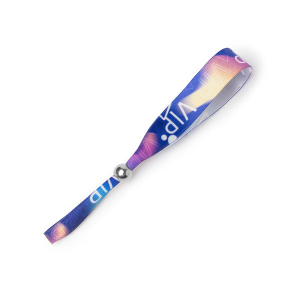 Stamina ARETA Adjustable polyester wristband in white - promotional merchandise printed with your company logo