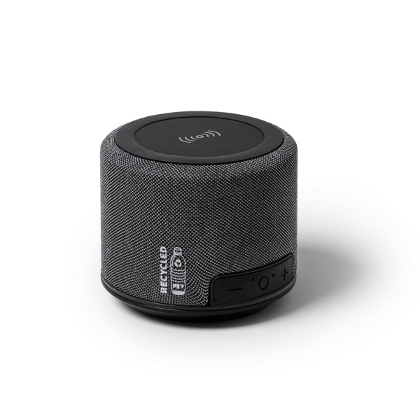 Stamina TENOR RPET Bluetooth speaker in heather grey - promotional merchandise printed with your company logo