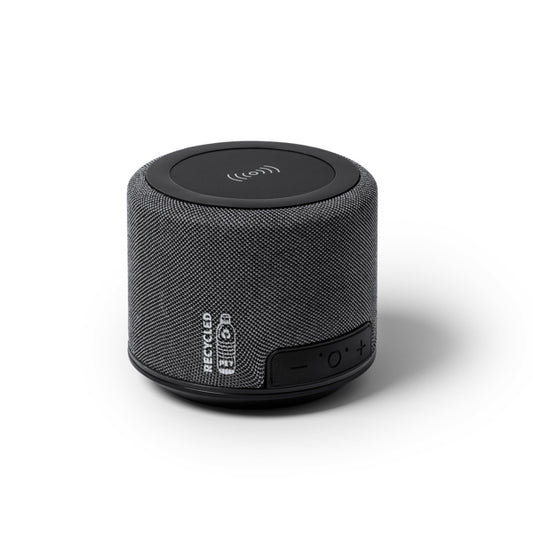 Stamina TENOR RPET Bluetooth speaker in heather grey - promotional merchandise printed with your company logo