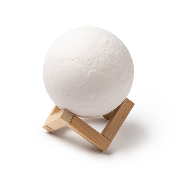 Stamina MOON Wood Bluetooth speaker in white - promotional merchandise printed with your company logo