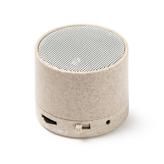 Stamina KUMBER Wheat fibre Bluetooth speaker in beige - promotional merchandise printed with your company logo