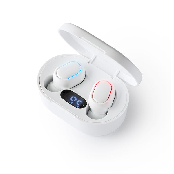 Stamina FUNK Plastic headset in white - promotional merchandise printed with your company logo