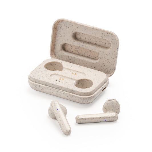 Stamina BURAK Wheat fibre headset in beige - promotional merchandise printed with your company logo