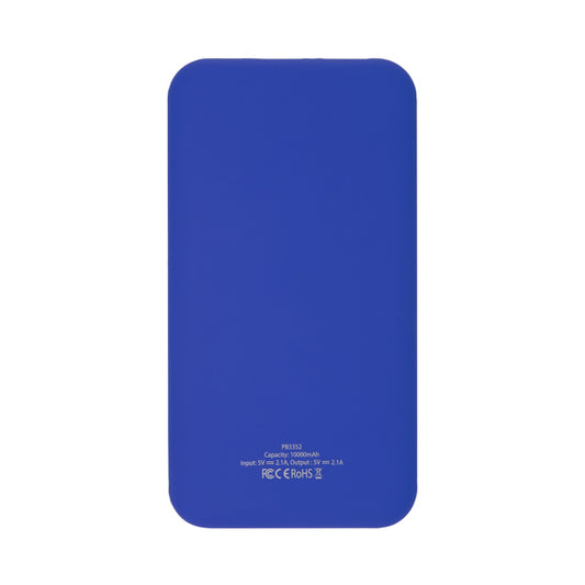 Stamina ROBBIE ABS power bank 10000 mAh in royal blue/white - promotional merchandise printed with your company logo