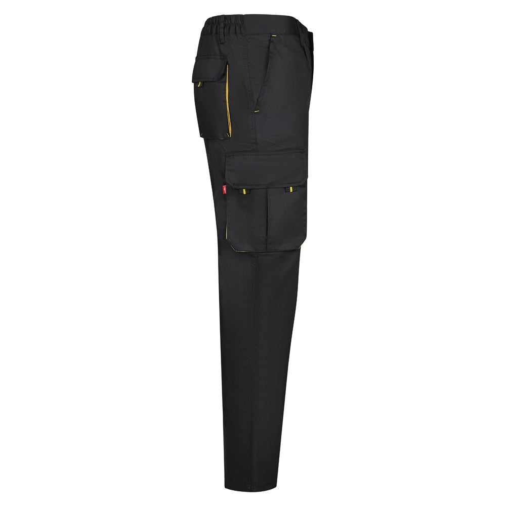 VL HYPNOS promotional workwear garment in black / yellow (detail view) with custom logo branding