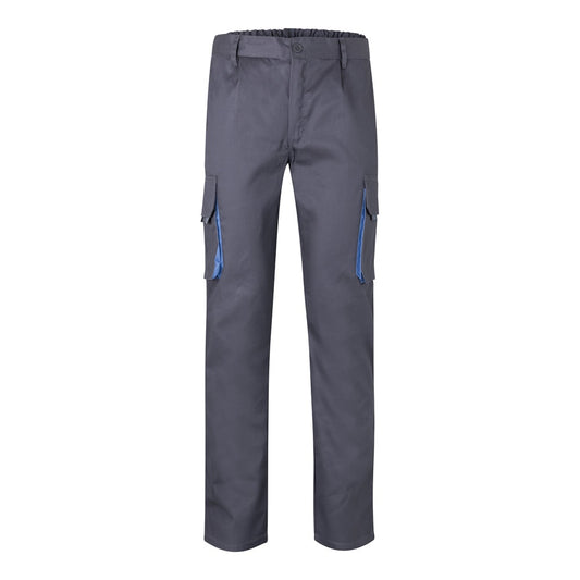 VL HYPNOS promotional workwear garment in grey / light blue with custom logo branding