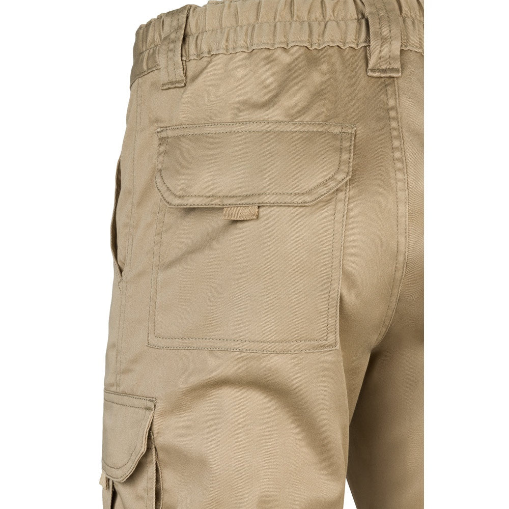 VL PAN promotional workwear garment in light natural with custom logo branding