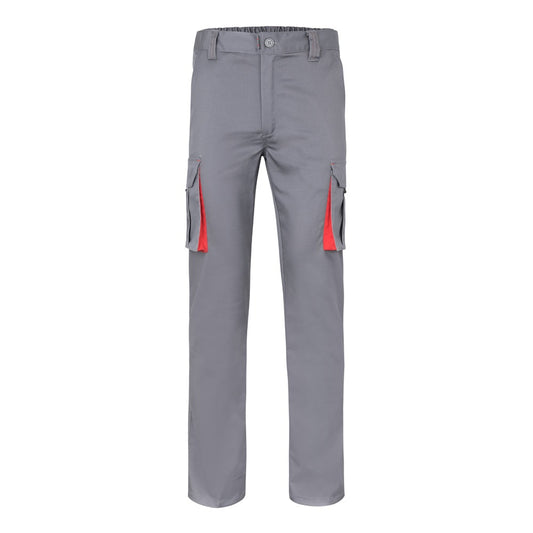 VL FIDES promotional workwear garment in grey / red with custom logo branding