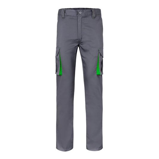 VL FIDES promotional workwear garment in grey / green with custom logo branding