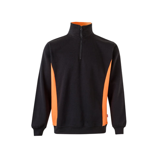 VL SVAROG promotional sweatshirt in black / orange with custom logo branding