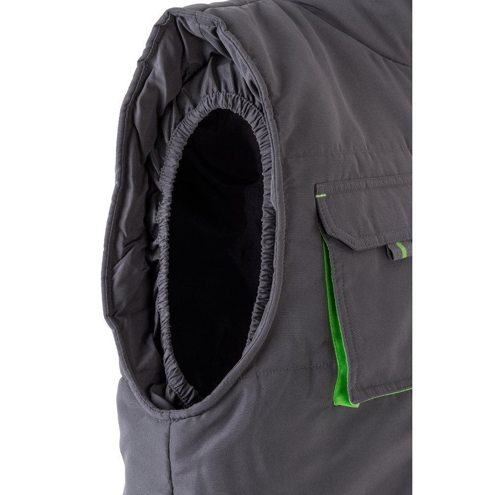VL NERGAL promotional jacket in grey/green with custom logo branding
