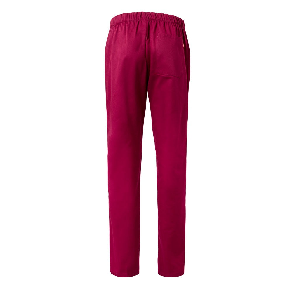 VL APHRODITE promotional workwear garment in burgundy (detail view) with custom logo branding