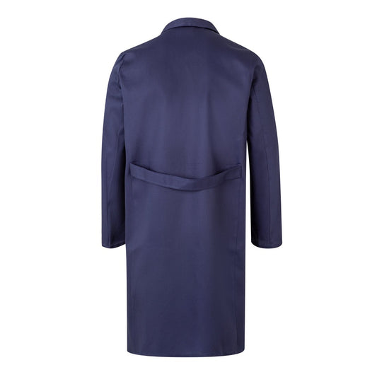 VL DANU promotional workwear garment in blue (detail view) with custom logo branding