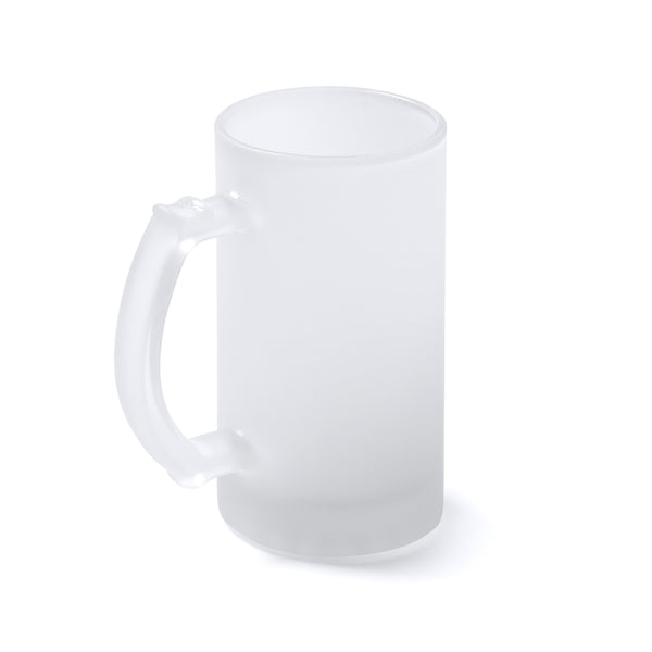 Stamina ADAYA Frosted borosilicate glass jar in transparent - promotional merchandise printed with your company logo