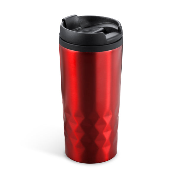 Stamina SALAK Stainless steel mug 300 ml in white - promotional merchandise printed with your company logo