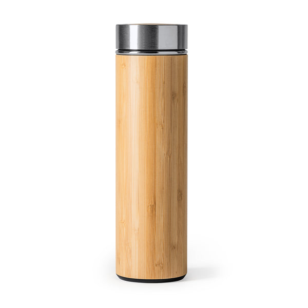 Stamina KINATA Stainless steel and bamboo thermal cup 500 ml in beige - promotional merchandise printed with your company