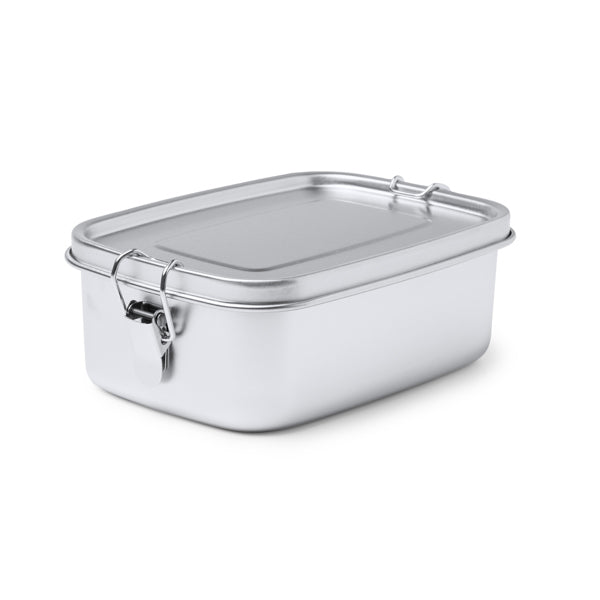 Stamina BRENA Stainless steel lunch box in silver - promotional merchandise printed with your company logo