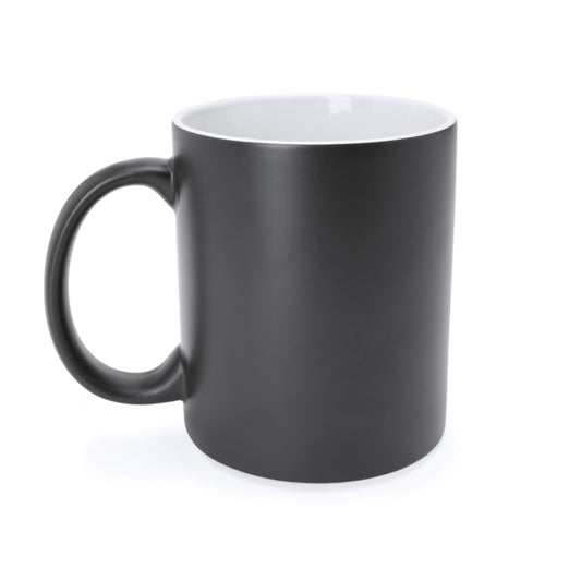 Stamina OKRA Magic ceramic mug 350 ml in black - promotional merchandise printed with your company logo