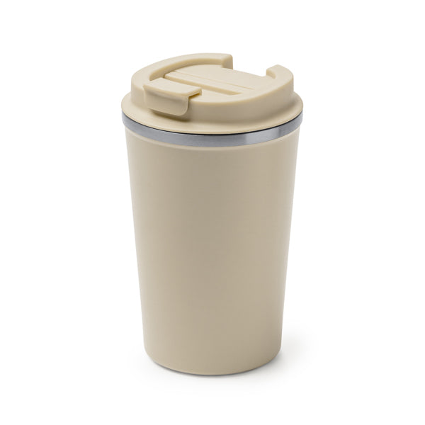 Stamina OKELE Double-walled stainless steel thermal cup in black - promotional merchandise printed with your company logo
