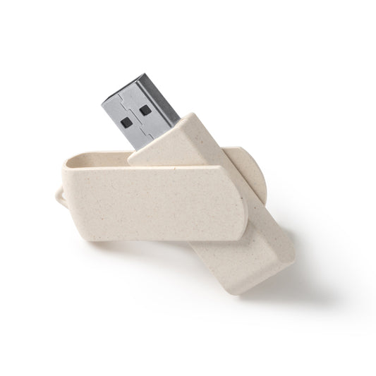 Stamina KINOX Wheat fibre USB flash drive in beige - promotional merchandise printed with your company logo
